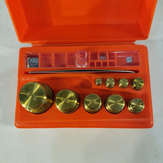 Troemner Calibration Weight Set 12x Weights 1-100g w/ Tweezers