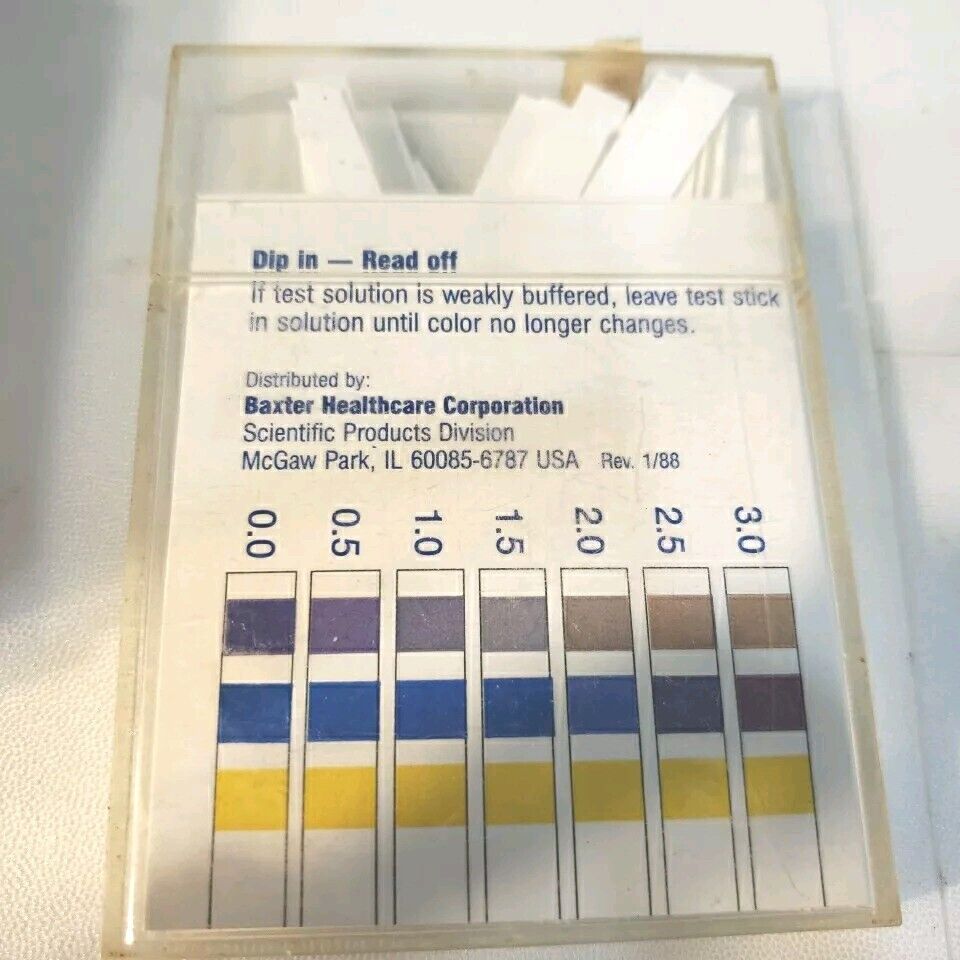 LOT Of 19 ColorPHast Baxter PH Indicator Strips Non-bleeding 0-14 PH 100/pack