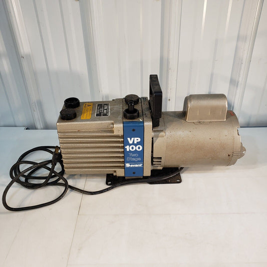 Savant VP100 Two Stage Rotary Vane Vacuum Pump 10 mTorr micron Tested