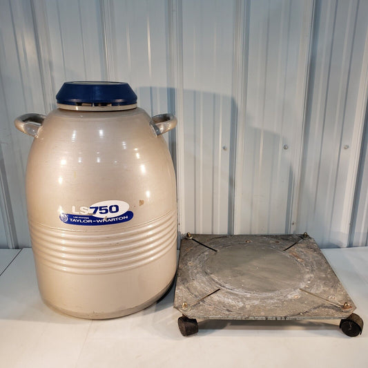 Taylor-Wharton LS750B-R 35L LN2 Cryogenic Sample Storage Vessel Dewar w/ Cart
