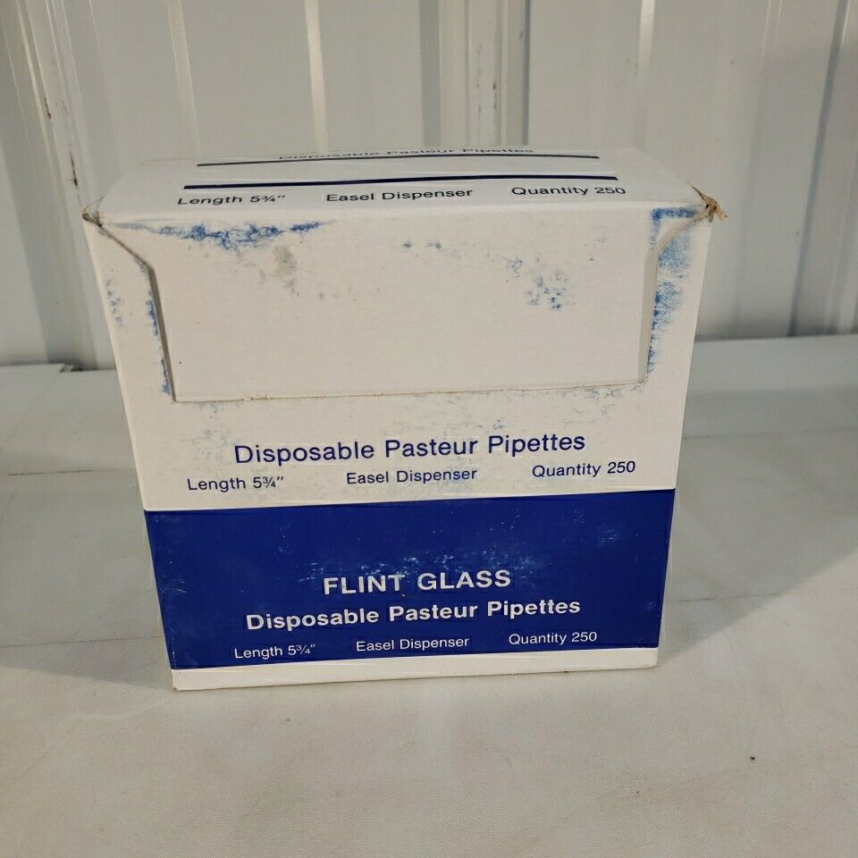 Flint Glass Disposable Pasteur Pipettes Easel Dispenser 5.75" ~250/box