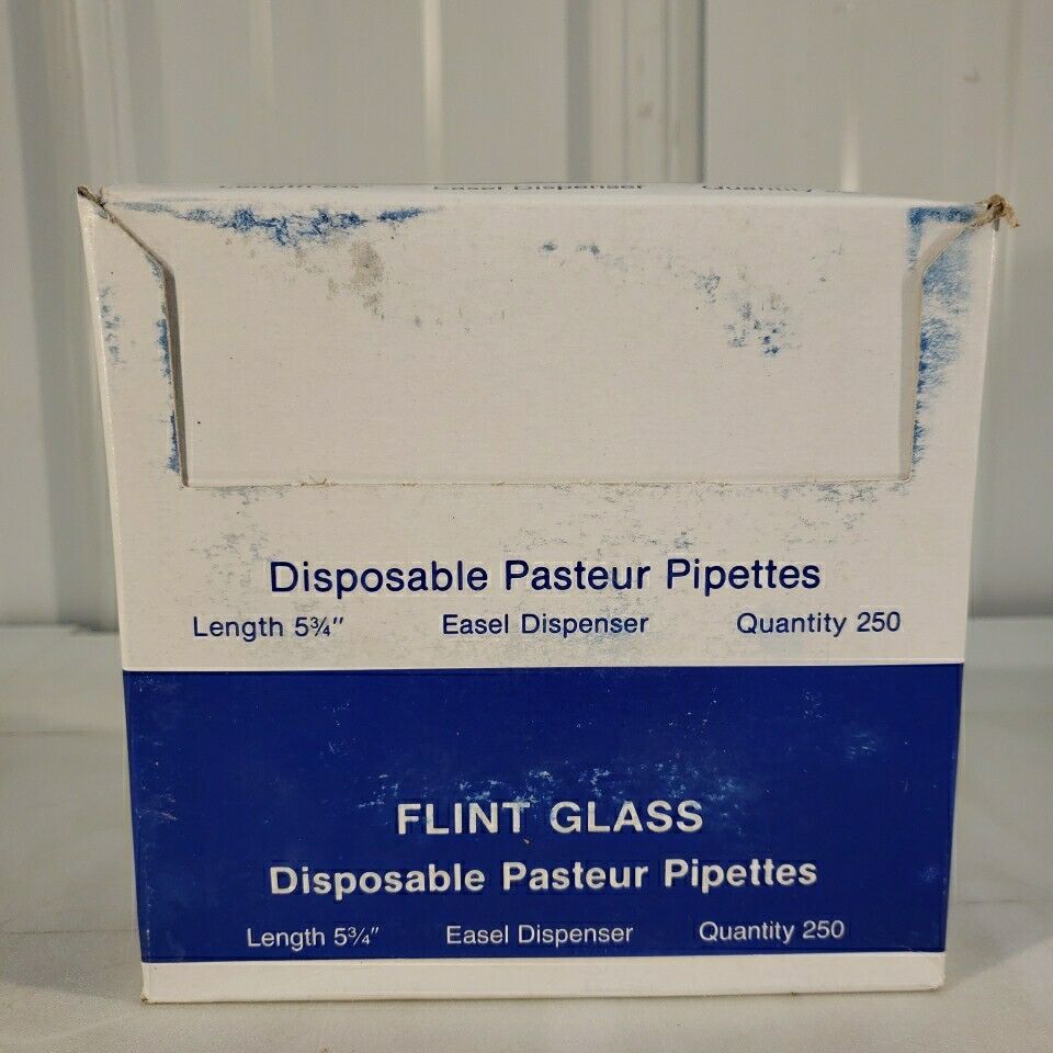 Flint Glass Disposable Pasteur Pipettes Easel Dispenser 5.75" ~250/box