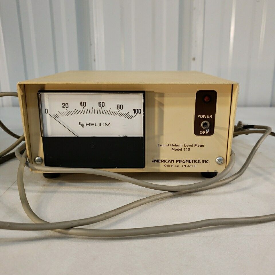 American Magnetics 110 Liquid Helium Level Meter 117V 0-100% Gauge No Probe