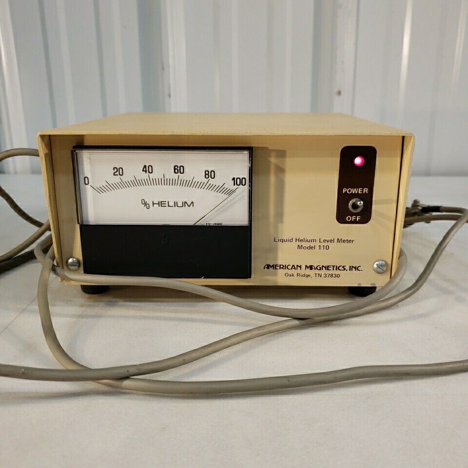 American Magnetics 110 Liquid Helium Level Meter 117V 0-100% Gauge No Probe