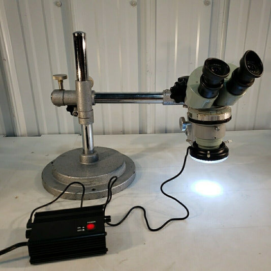 Nikon Microscope Stereozoom Adjustable Table Stand Mount 10x Eyepieces