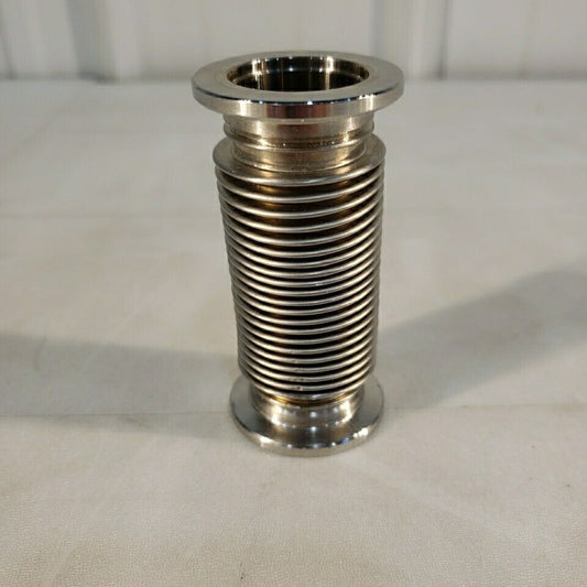 KF25 NW25 QF25 Bellows Nipple 3-3/8" Length High Vacuum Stainless Steel