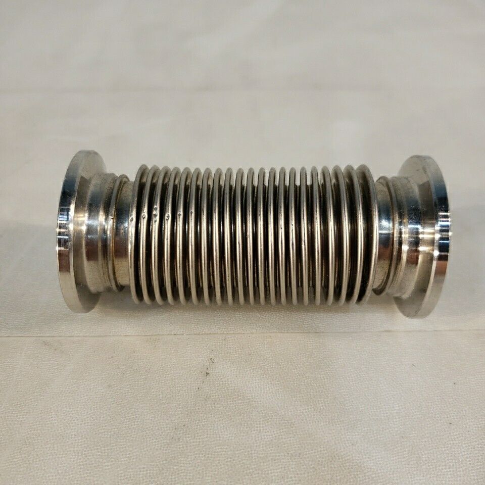 KF25 NW25 QF25 Bellows Nipple 3-3/8" Length High Vacuum Stainless Steel