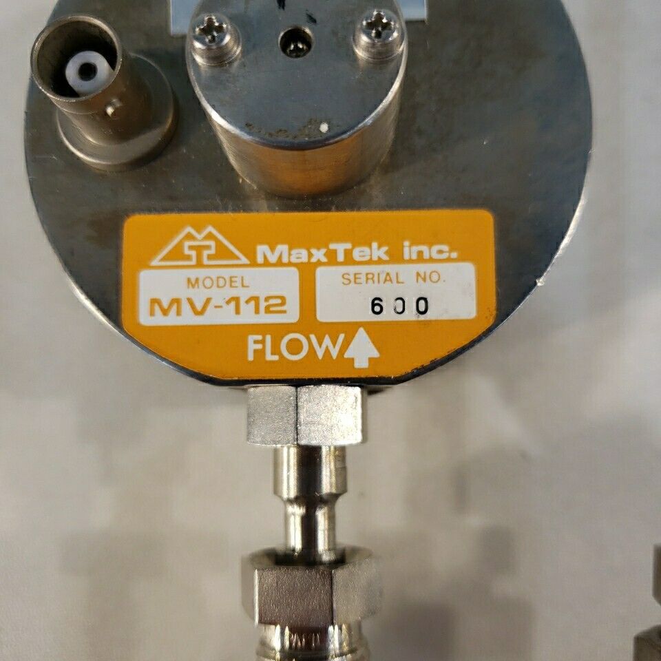 MaxTek MV-112 Inficon 017-461-G1 Piezoelectric Gas Leak Flow Valve 1/4" VCR