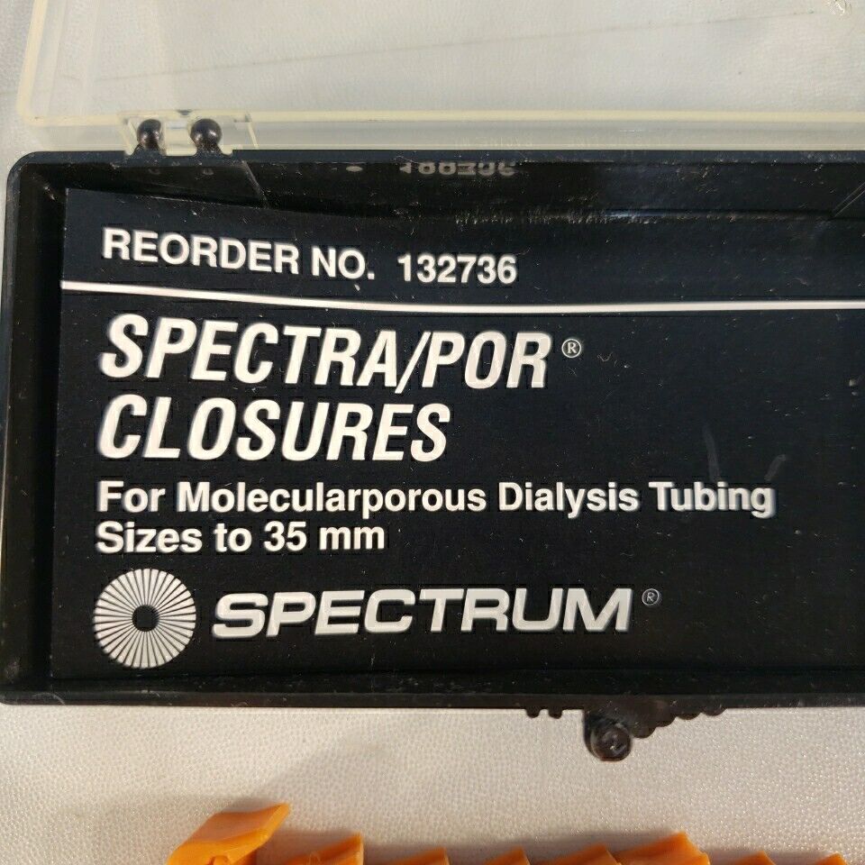 Spectrum 132736 Fisher VWR Dialysis Tubing Closures 35mm 10-Pack Autoclavable