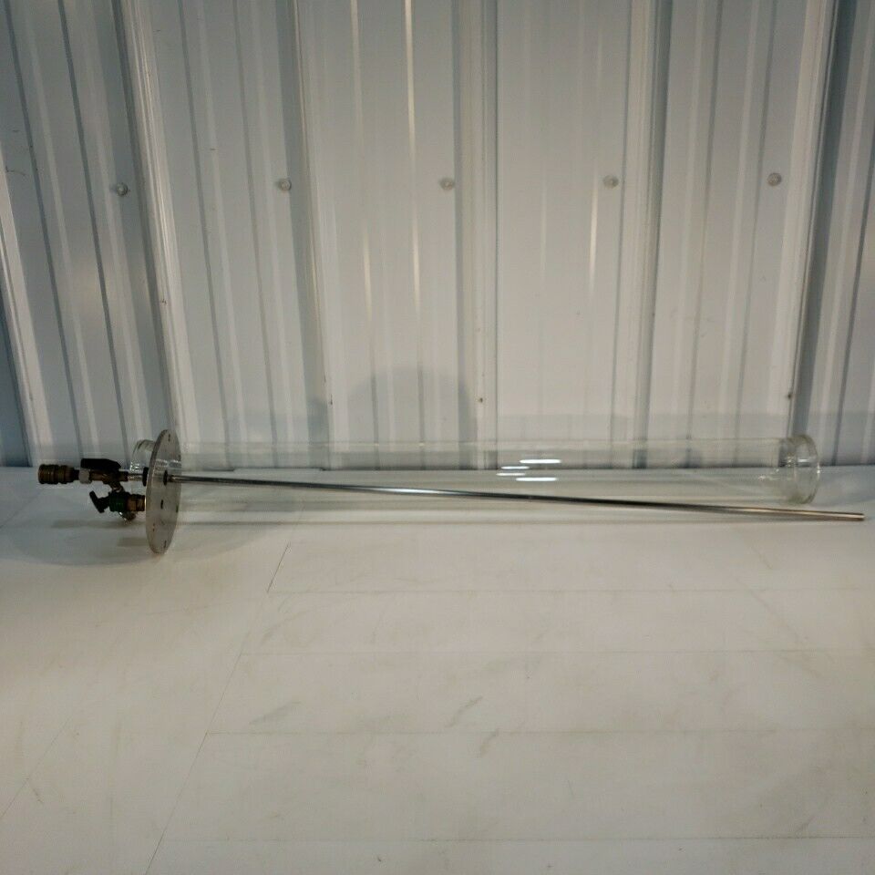 Chemical Purifier Glass Column Filter 3.39" OD 36" Length 0.392" Thickness