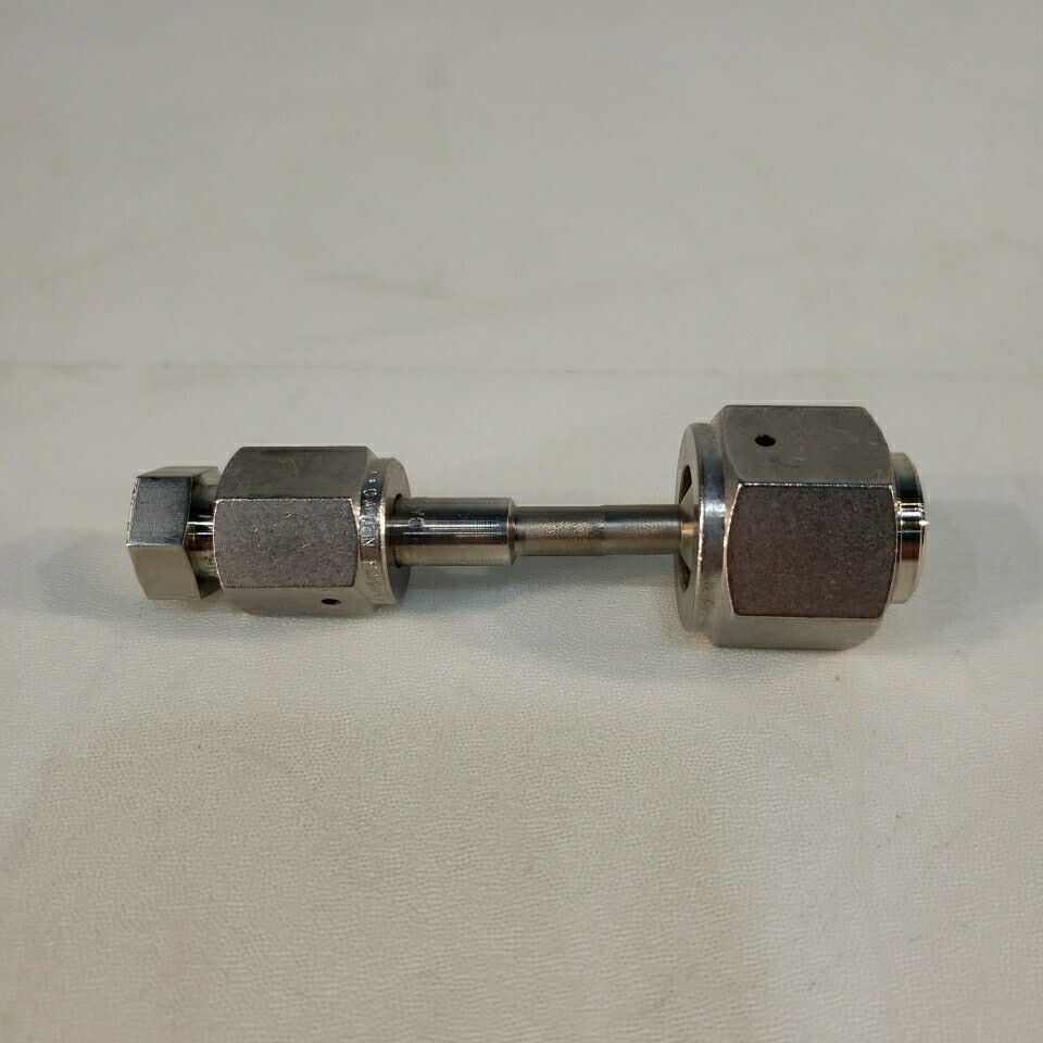 Cajon 1/2" VCR to 1/4" VCR Female Adapter Tube 3.75" Length 316 SS