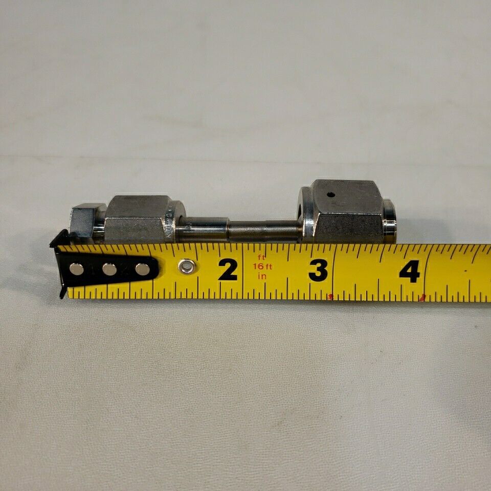 Cajon 1/2" VCR to 1/4" VCR Female Adapter Tube 3.75" Length 316 SS