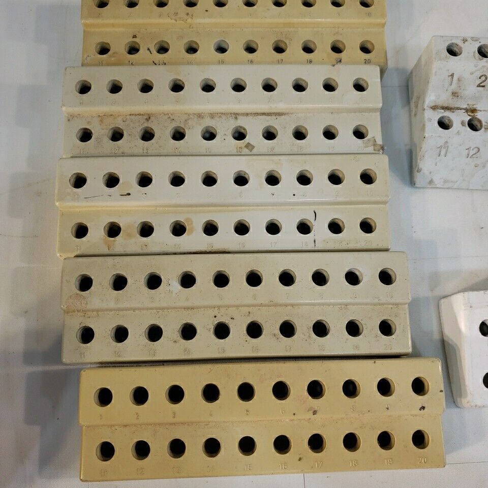 Lot Of 7 Microcentrifuge Holders 20 Well 2x10 Best Nr 38211 Tarsons Kartell