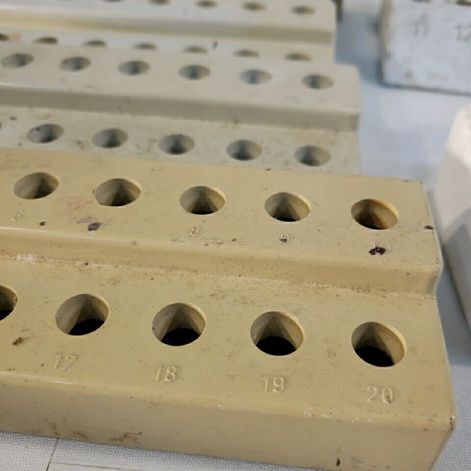 Lot Of 7 Microcentrifuge Holders 20 Well 2x10 Best Nr 38211 Tarsons Kartell