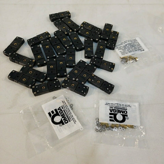 Lot Of 28 Omega Engineering 204 207 Thermocouple Connector J Type With Hardware