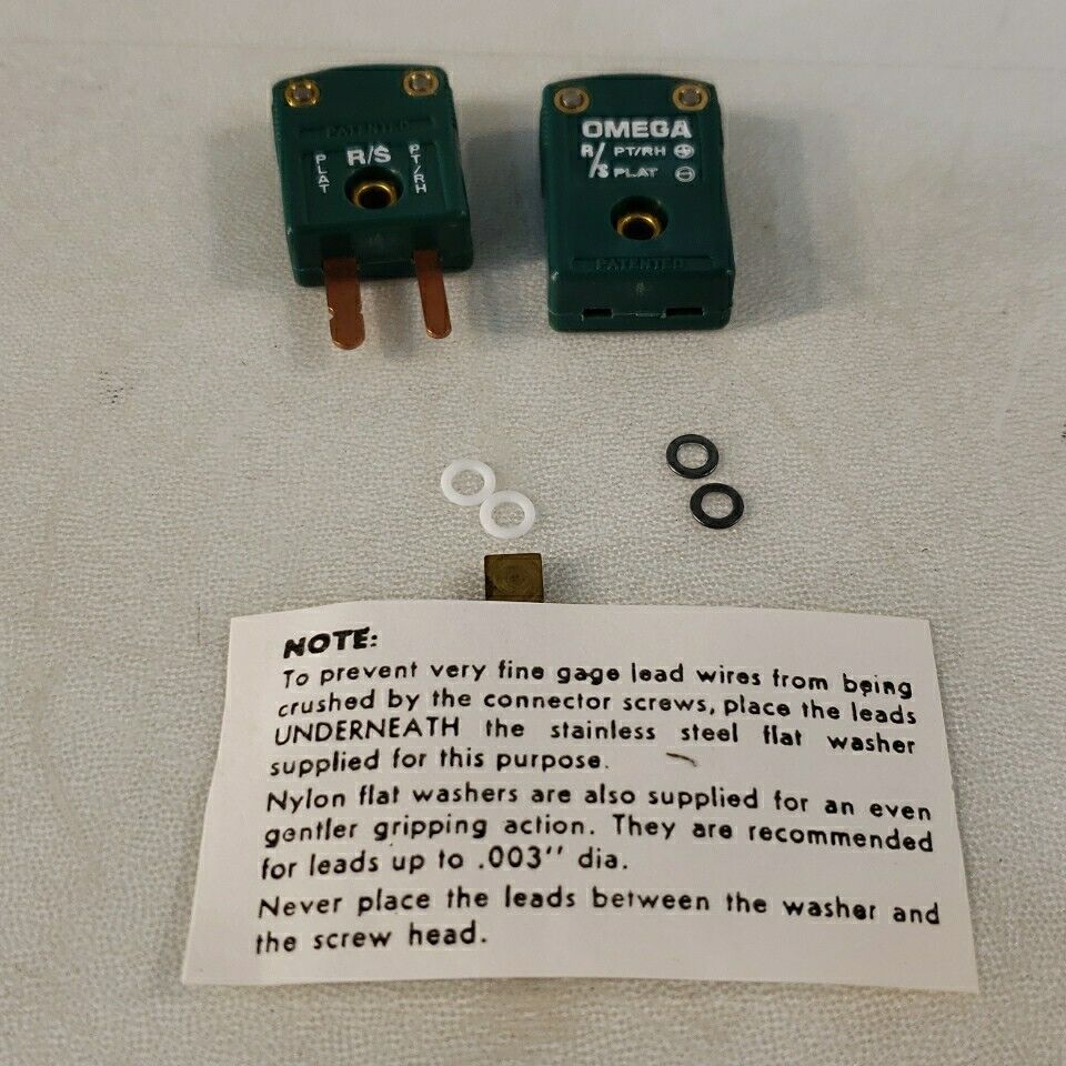Omega RS Type Thermocouple Connector Male and Female With Hardware Plat PT/RH