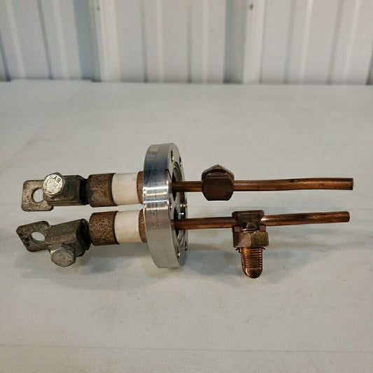 Huntington 2.75" CF DN35CF 2-Pin High-Current Electrical Feedthrough High Vacuum