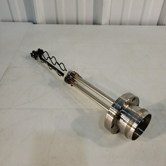 Varian 2.75" DN35CF CF Conflat 4-Pin Electrical Feedthrough Shroud High Vacuum