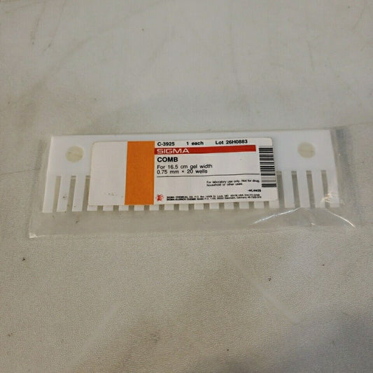 Sigma-Aldrich C-3925 Comb 20 Well 0.75mm Thick 16.5cm Wide Sigma Electrophoresis