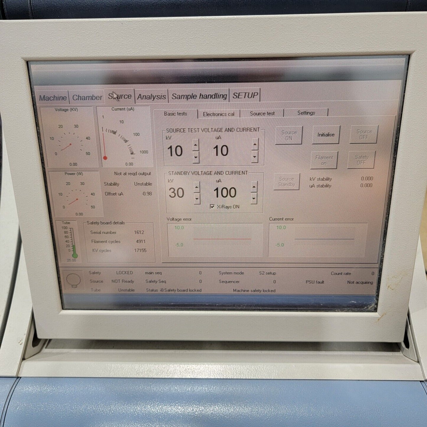 Bruker AXS S2 Ranger Benchtop X-Ray Fluorescence ED-XRF May Need Repair