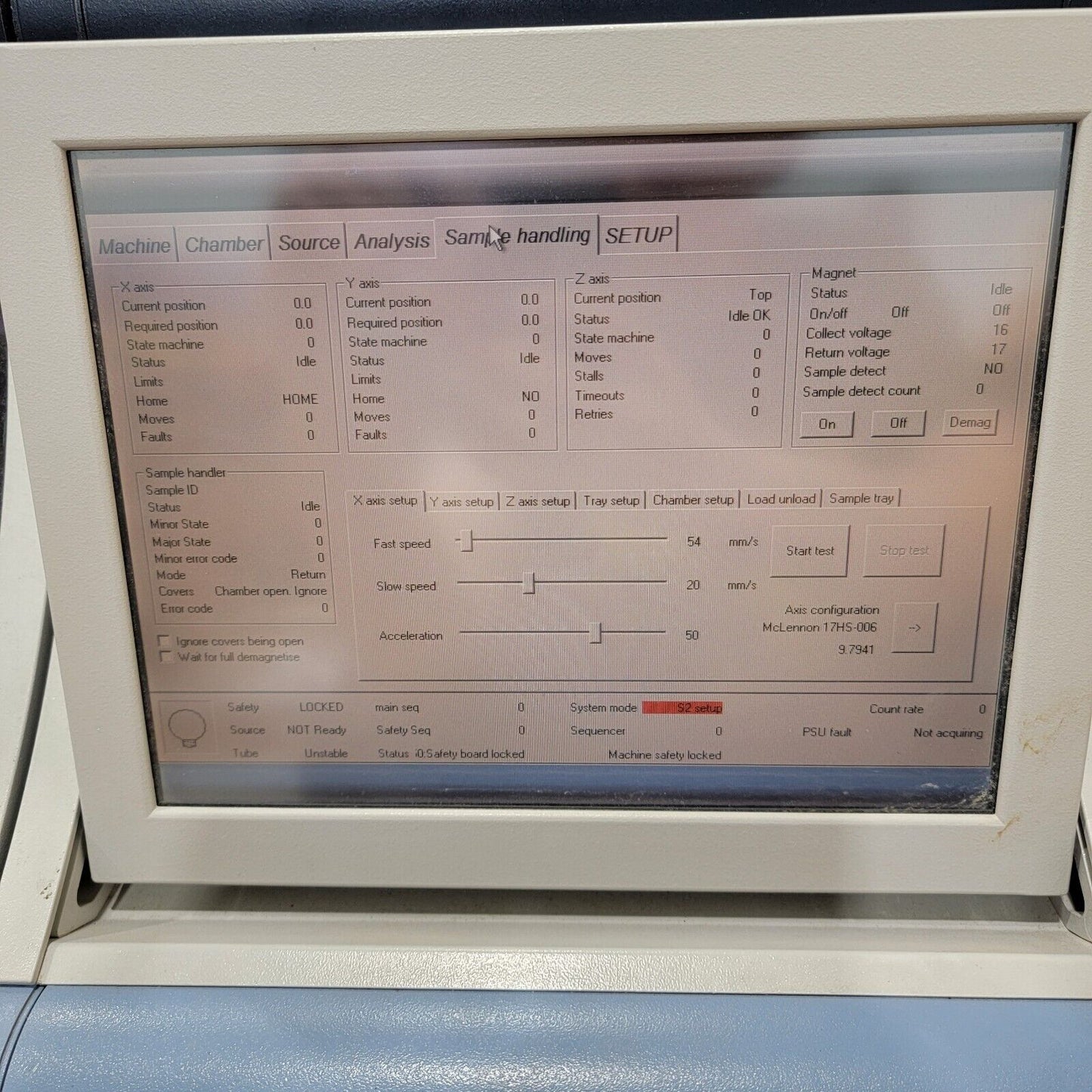 Bruker AXS S2 Ranger Benchtop X-Ray Fluorescence ED-XRF May Need Repair