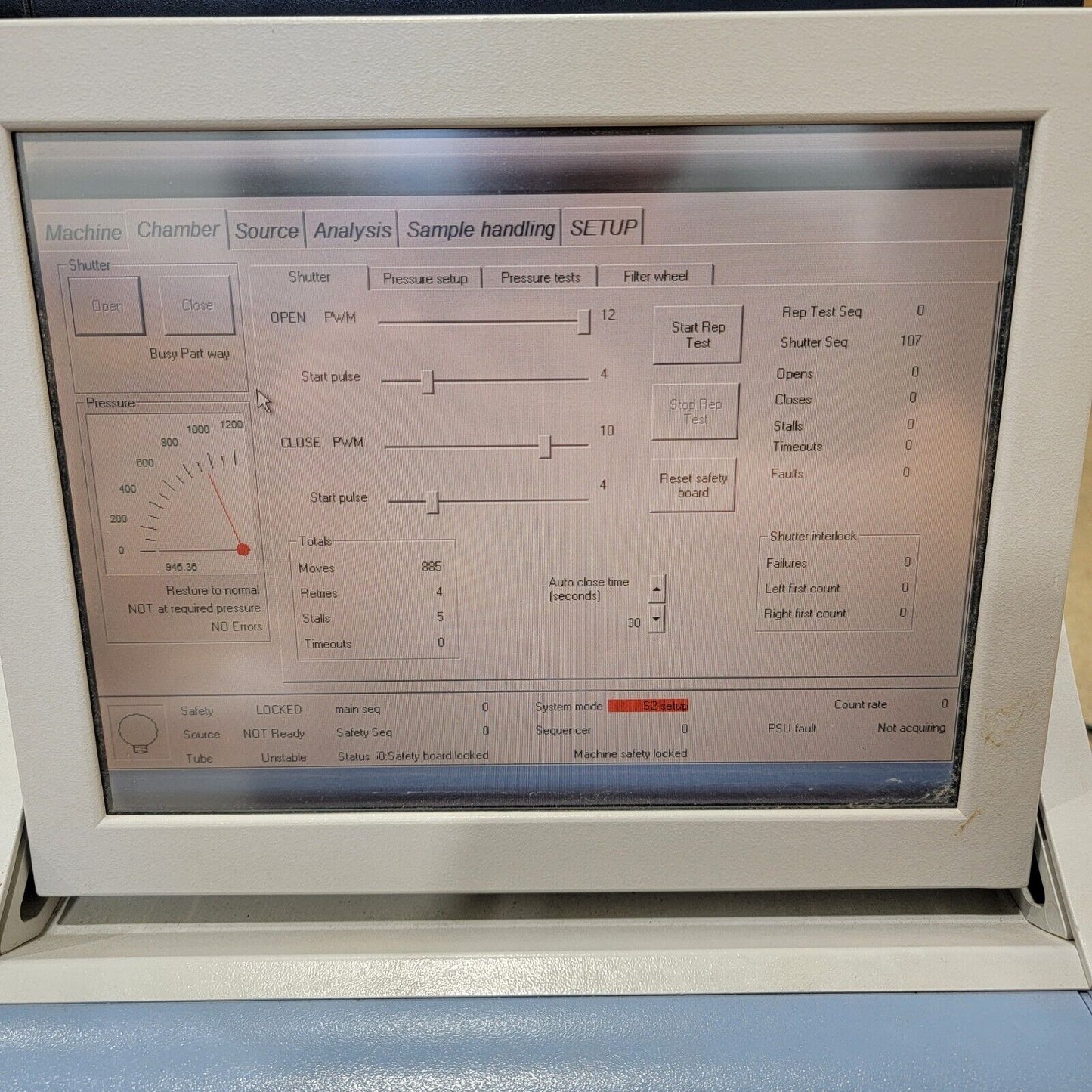 Bruker AXS S2 Ranger Benchtop X-Ray Fluorescence ED-XRF May Need Repair