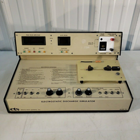 ETS Electro-Tech Systems 910 Electrostatic Discharge Simulator Powers on Working