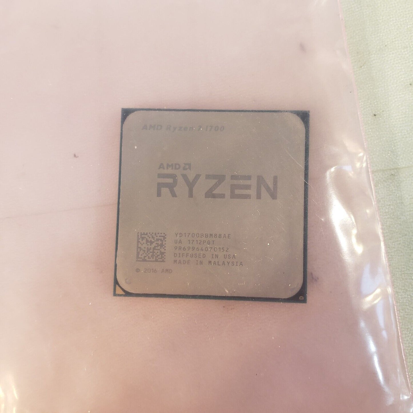 AMD Ryzen 7 1700 CPU Microprocessor & Cooler Fan