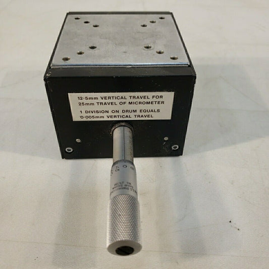 Micrometer Fine Adjustable 12.5mm Z-axis Stage Vertical Travel Optical Focusing