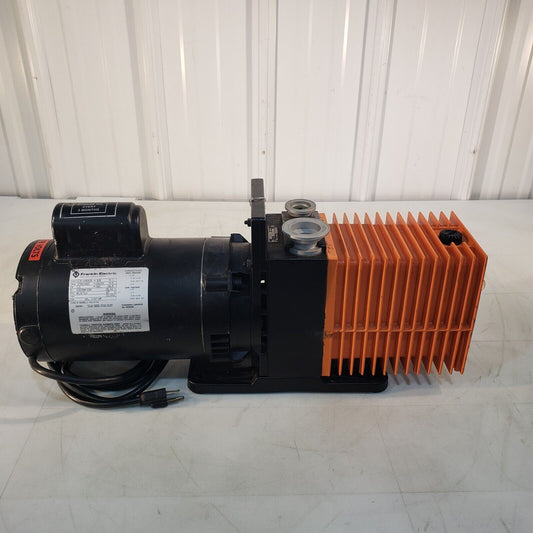 Alcatel 2012A Vacuum Pump 230v Tested Pumps to 7 mTorr, KF40 Inlet KF25 Exhaust
