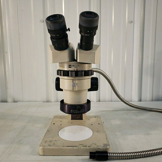 Olympus VMZ 1x-4x StereoZoom Microscope w/ 10x Eyepieces, Fiber Ring, Stand, etc
