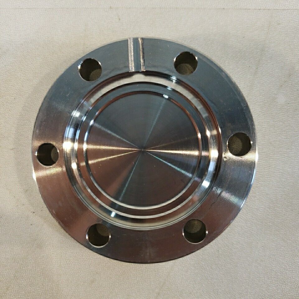 Omicron P8249 2.75" CF DN35CF Conflat Blank Flange High Vacuum Stainless Steel