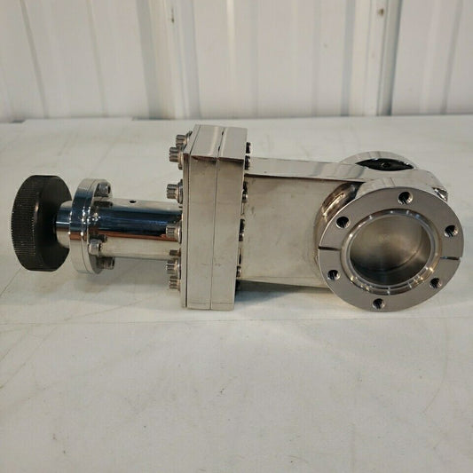 2.75" CF DN35CF Manual Gate Valve CF Tapped Holes High Vacuum Stainless Steel