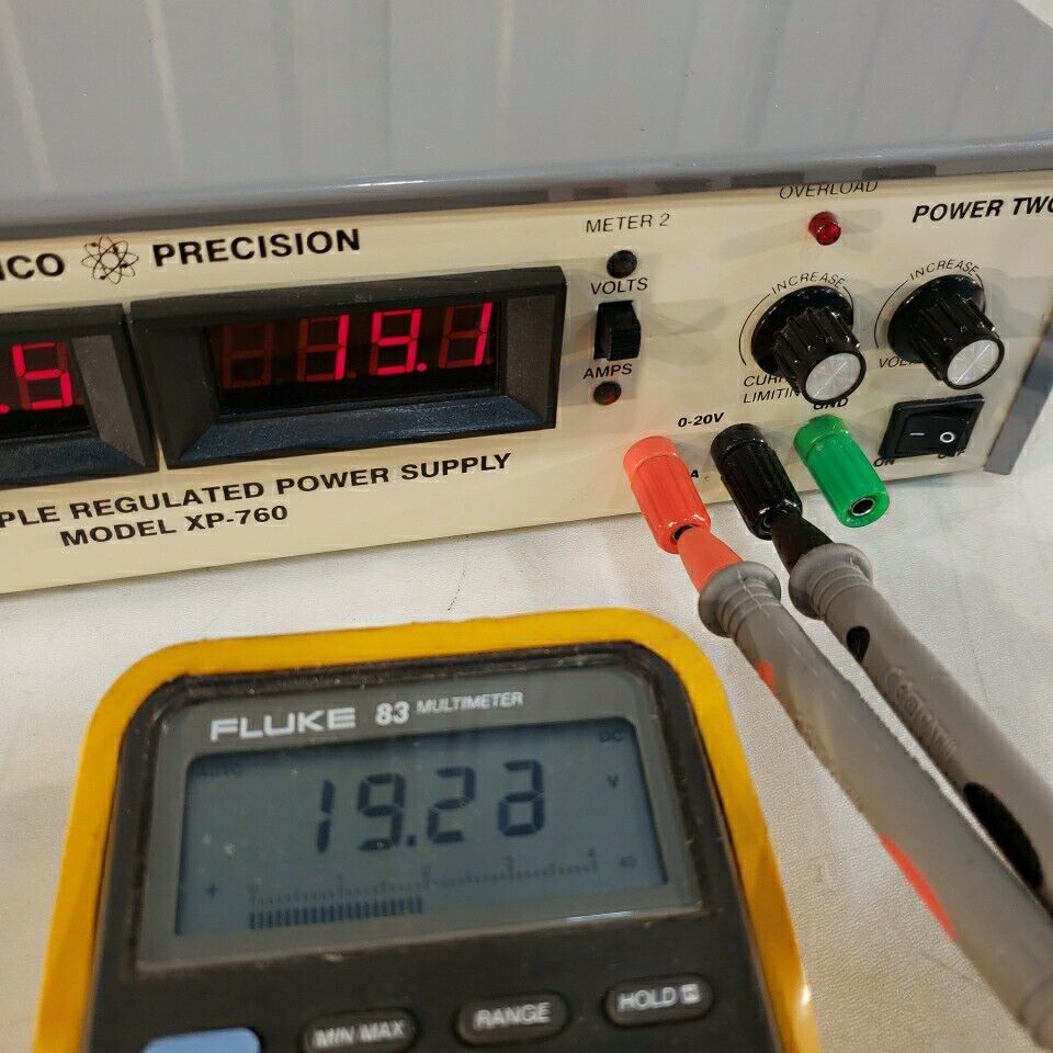 Elenco Precision XP-760 Digital Triple Regulated 0-20v DC Power Supply - Tested