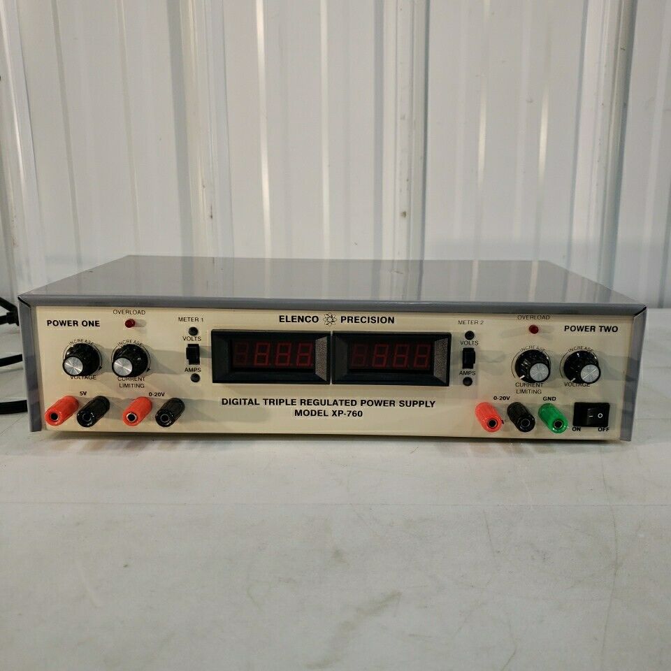 Elenco Precision XP-760 Digital Triple Regulated 0-20v DC Power Supply - Tested