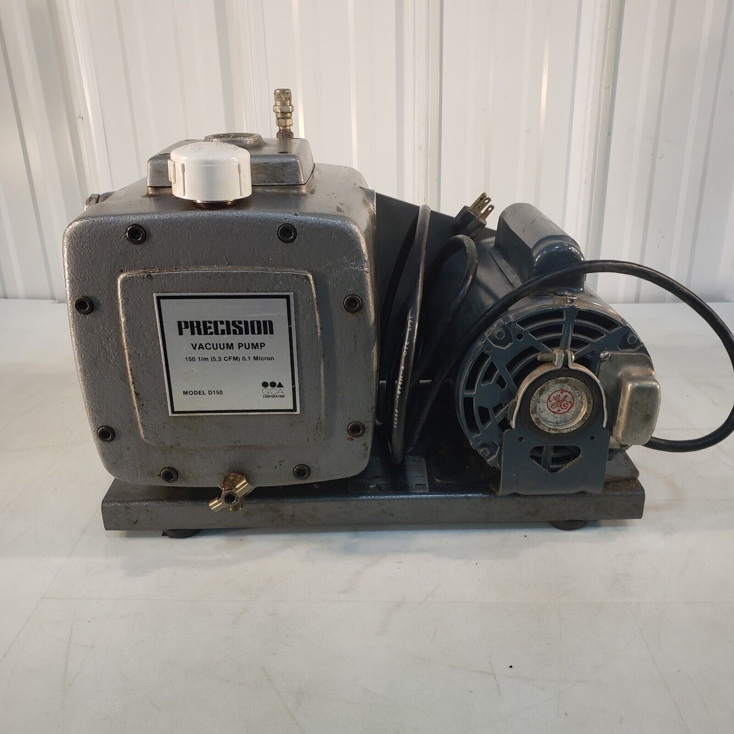 Precision D150 Vacuum Pump 5.3 cfm 8.3 mTorr, 1" NPT Inlet/Exhaust High Vacuum