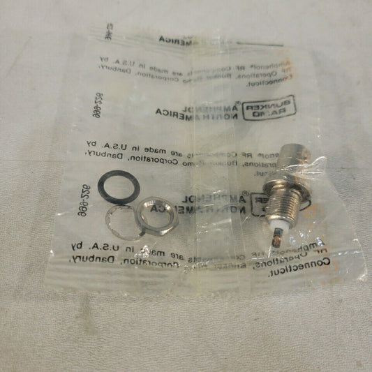 Amphenol UG -657A/U BNC Straight Receptacle Jack Solder Cup Bulkhead Front Mount
