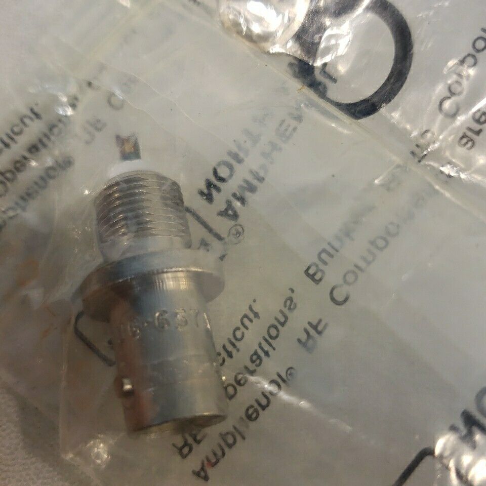 Amphenol UG -657A/U BNC Straight Receptacle Jack Solder Cup Bulkhead Front Mount