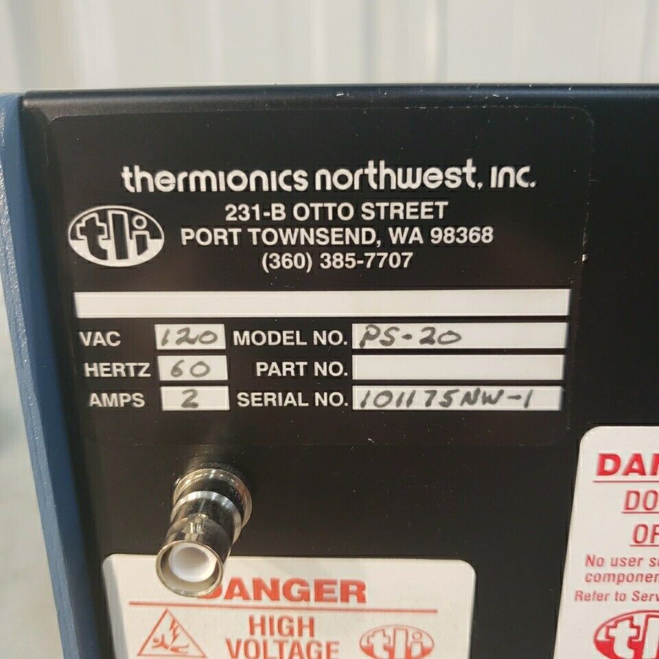 Thermionics Northwest PS-20 Ion Pump Supply Working 120V 2A w/ Grounding Cable