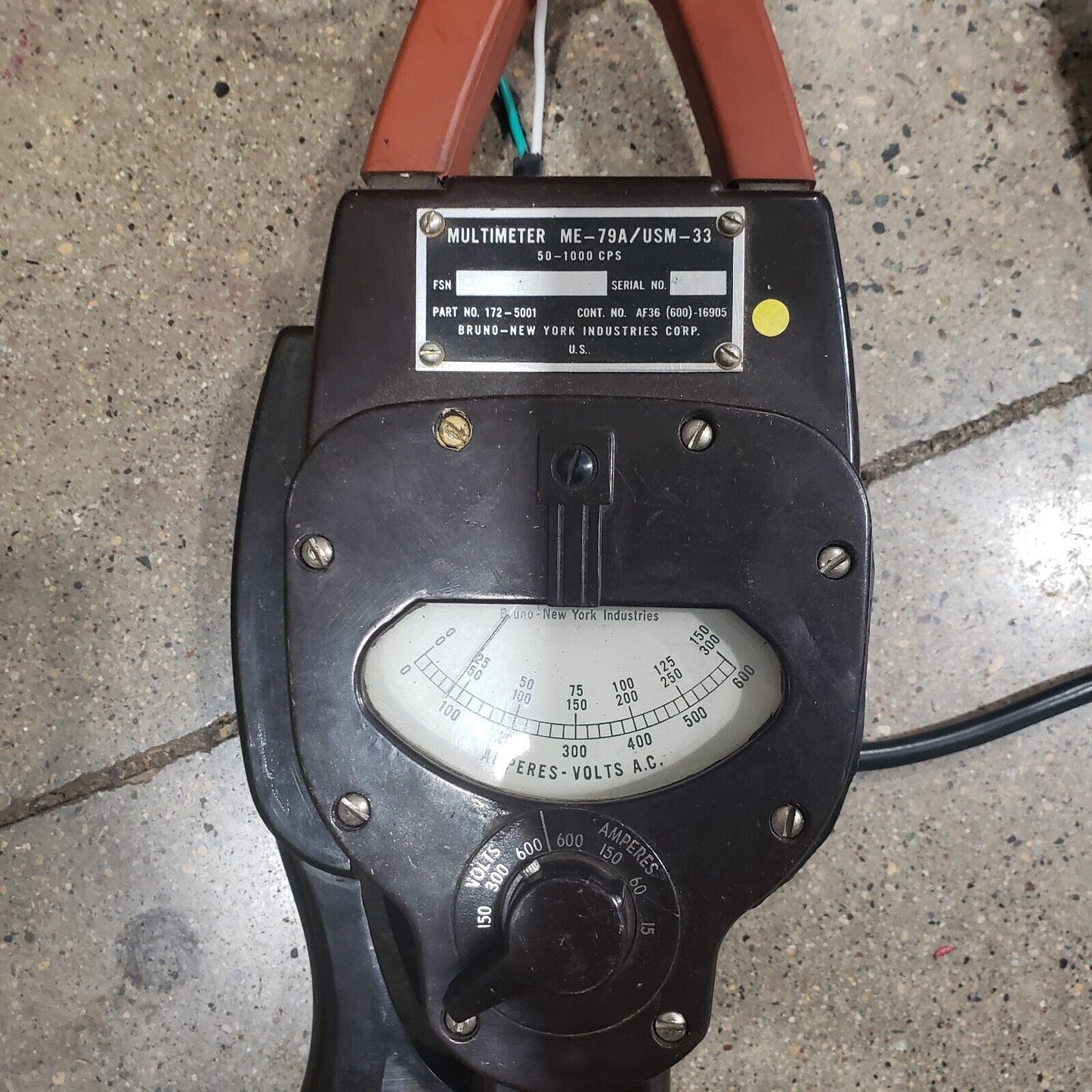 Vintage Bruno-new York 172-5001 Multimeter ME-79A USM-33 Tested  w/ Case 0-600V