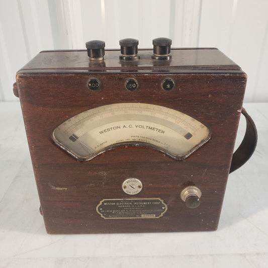 Vintage Weston Electrical Instrument 155 AC Voltmeter