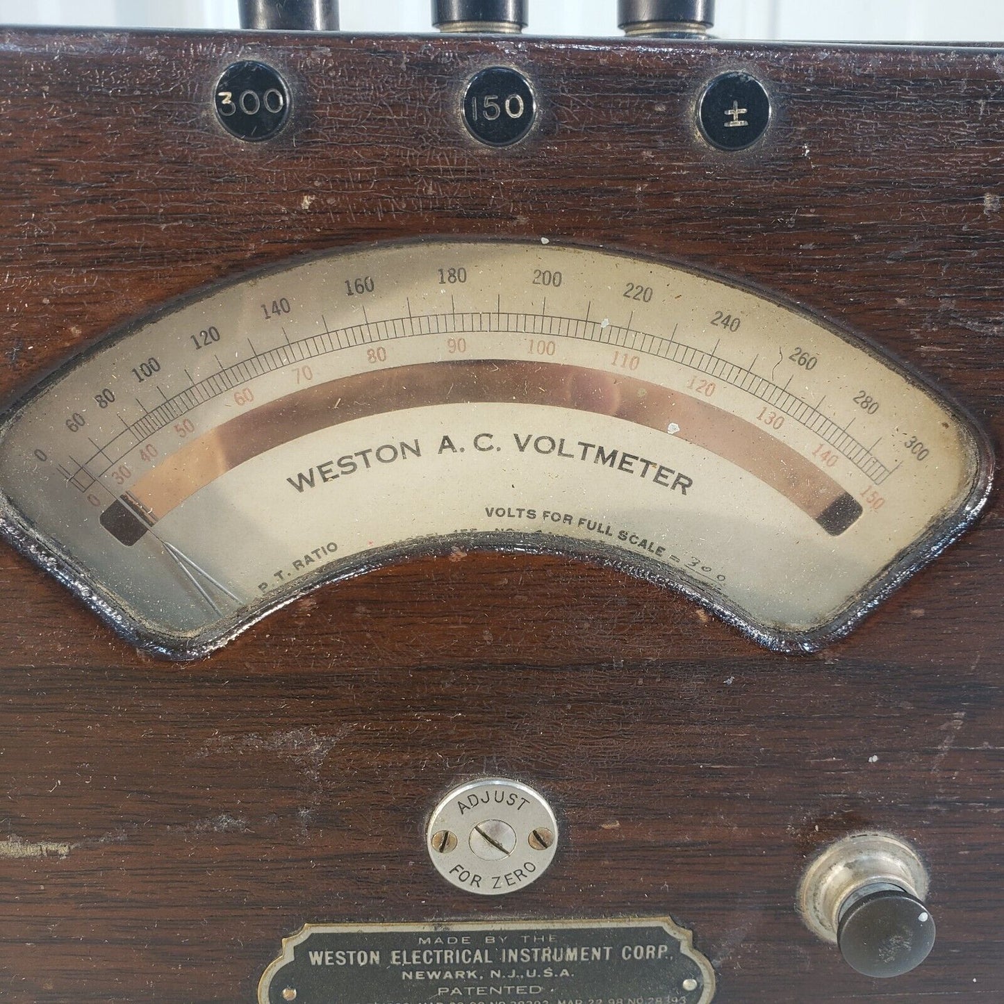 Vintage Weston Electrical Instrument 155 AC Voltmeter