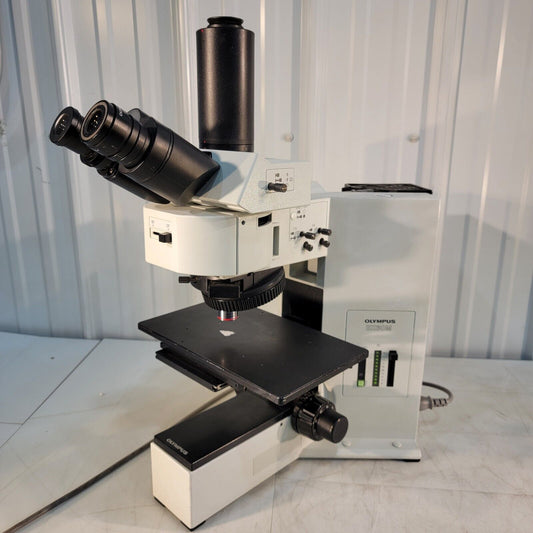Olympus BX60 M Microscope Trinocular BF/DF Metallurgical BX60MF5 w/ Eyepieces, O