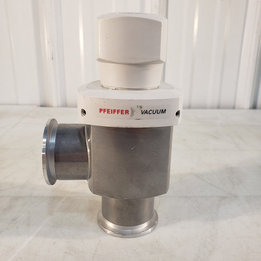 Pfeiffer KF40 NW40 Manual Angle Bellows Valve High Vacuum EVB 040 SA PFA51002