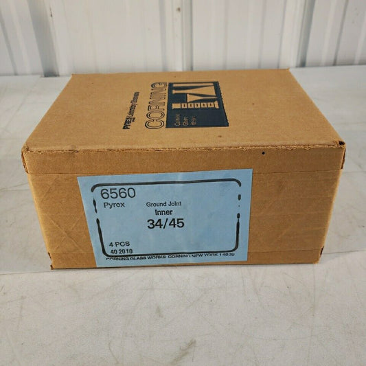 Pyrex 6560 Ground Joint Glassware Inner 34/45 4 Pcs Corning Laboratory Glass