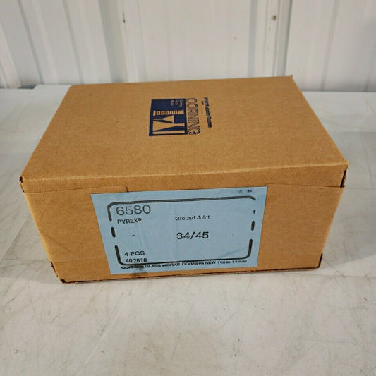 Pyrex 6580 Ground Joint Glassware 34/45 4 Pcs Corning Laboratory Glass Works