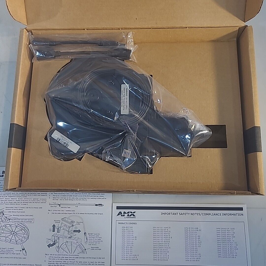 AMX HPX-AV102 USB 3.0 Module With Retractable Cable My Turn Ready Cable