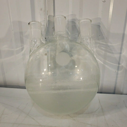 Chemglass 2000mL 3-Neck Round Bottom Flask 24/40 Outer Laboratory