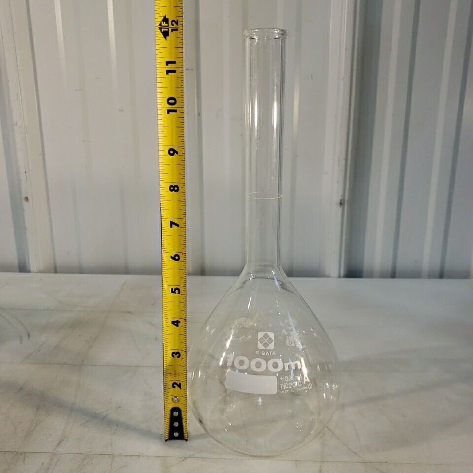 Sibata 1000mL Flat Bottom Flask Long Neck Boiling Flask