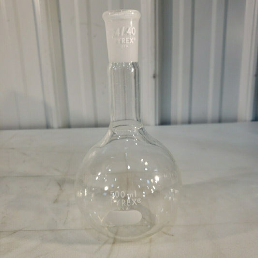 Pyrex 500mL Flat Bottom Flask 24/40 Boiling Flask Long Neck